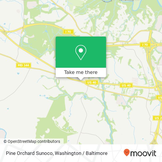 Mapa de Pine Orchard Sunoco, 10214 Baltimore National Pike