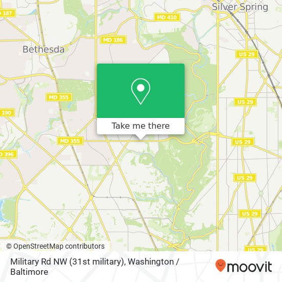 Mapa de Military Rd NW (31st military), Washington, DC 20015