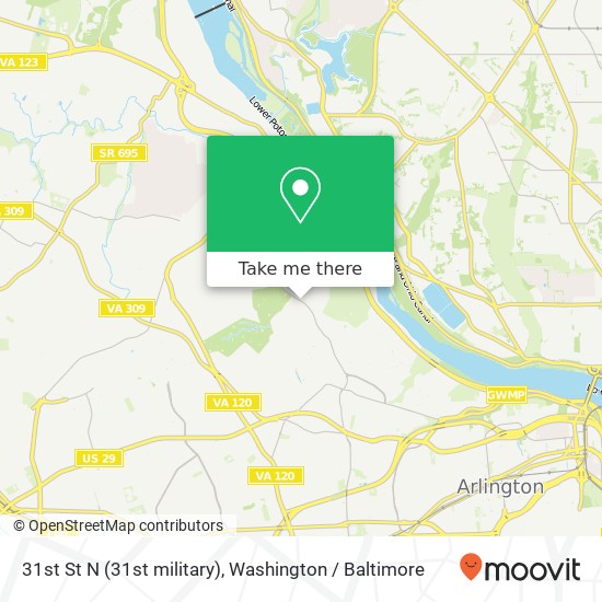 31st St N (31st military), Arlington, VA 22207 map