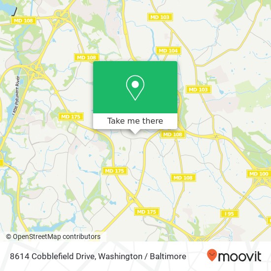 8614 Cobblefield Drive, 8614 Cobblefield Dr, Columbia, MD 21045, USA map