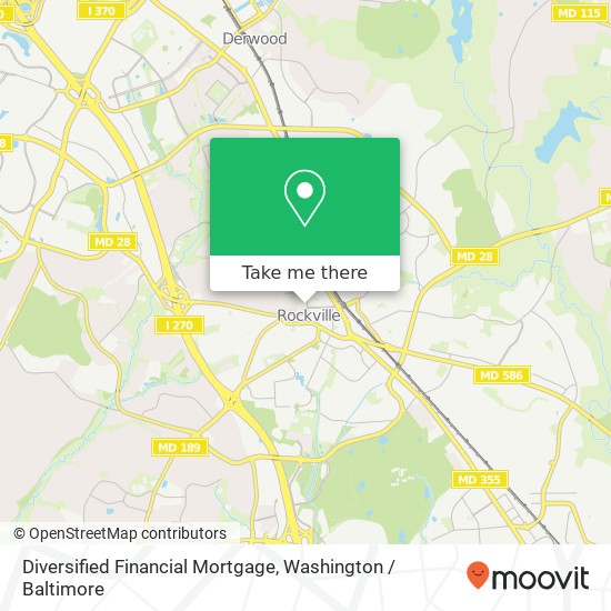 Mapa de Diversified Financial Mortgage, 110 N Washington St