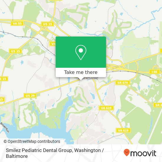 Mapa de Smilez Pediatric Dental Group, 7521 Virginia Oaks Dr
