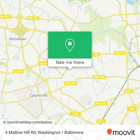 Mapa de 4 Mallow Hill Rd, Baltimore, MD 21229