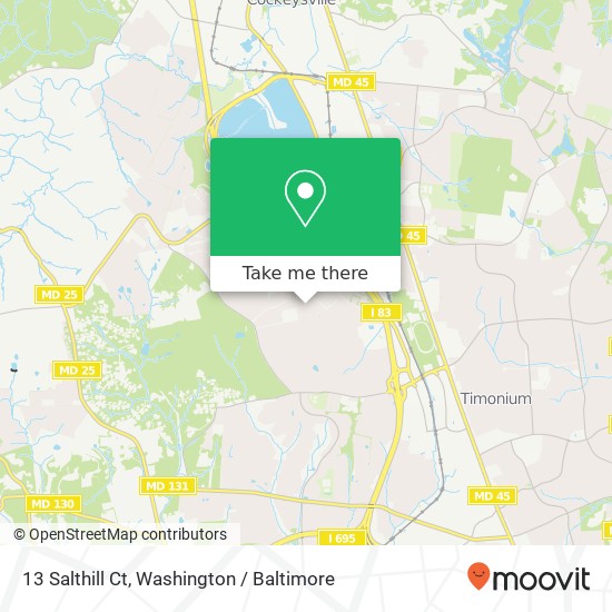 Mapa de 13 Salthill Ct, Lutherville Timonium, MD 21093
