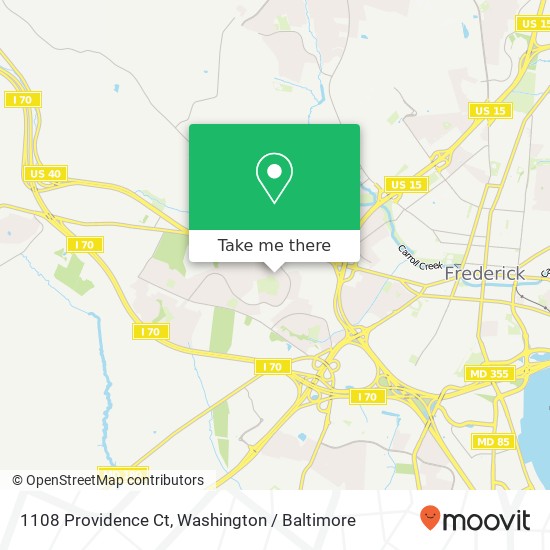 Mapa de 1108 Providence Ct, Frederick, MD 21703