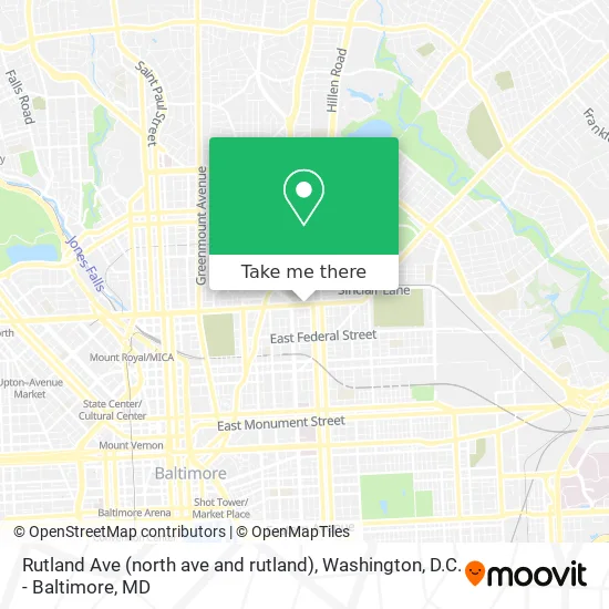 Rutland Ave (north ave and rutland) map