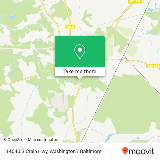 Mapa de 14640 S Crain Hwy, Brandywine, MD 20613