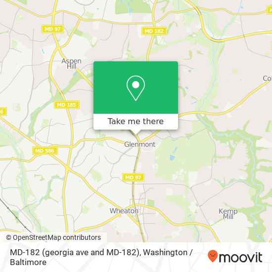 MD-182 (georgia ave and MD-182), Silver Spring, MD 20906 map