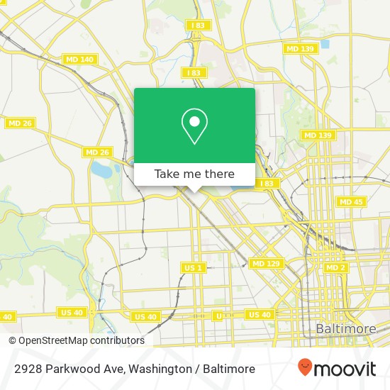 2928 Parkwood Ave, Baltimore, MD 21217 map