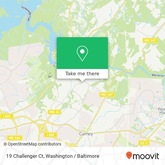 Mapa de 19 Challenger Ct, Parkville, MD 21234