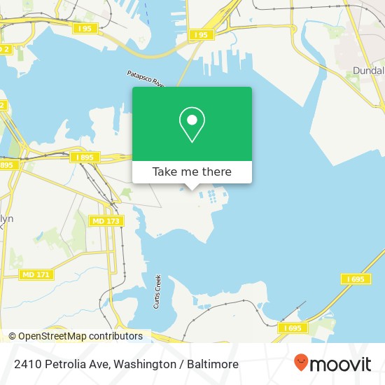 2410 Petrolia Ave, Curtis Bay, MD 21226 map