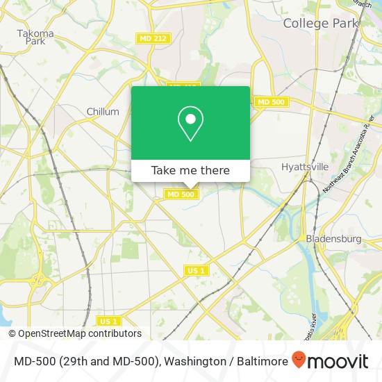 MD-500 (29th and MD-500), Hyattsville (GREEN MEADOW), MD 20782 map