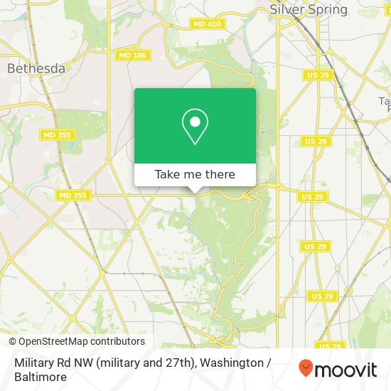 Mapa de Military Rd NW (military and 27th), Washington, DC 20015