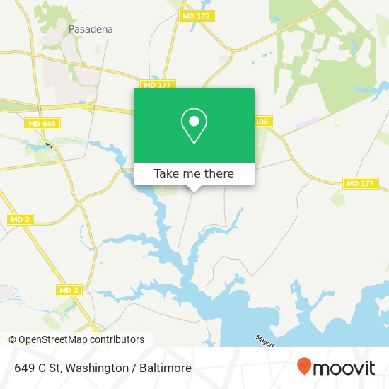 Mapa de 649 C St, Pasadena, MD 21122