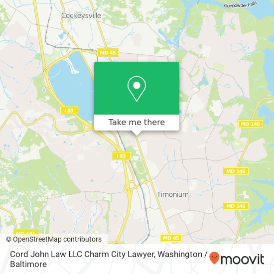 Cord John Law LLC Charm City Lawyer, 3 Talbott Ave map