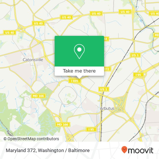 Mapa de Maryland 372, MD-372, Maryland, USA