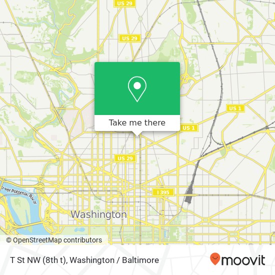 T St NW (8th t), Washington, DC 20001 map
