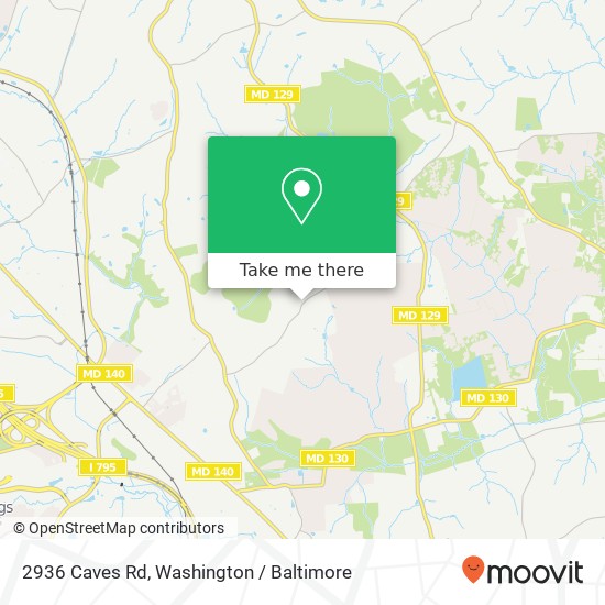 Mapa de 2936 Caves Rd, Owings Mills, MD 21117