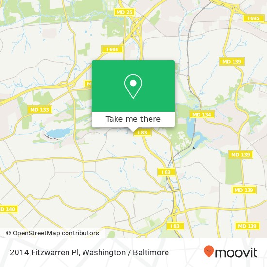 2014 Fitzwarren Pl, Baltimore, MD 21209 map
