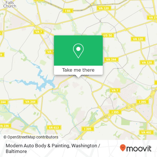 Mapa de Modern Auto Body & Painting, 5721 Center Ln