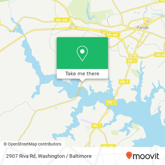 Mapa de 2907 Riva Rd, Annapolis, MD 21401