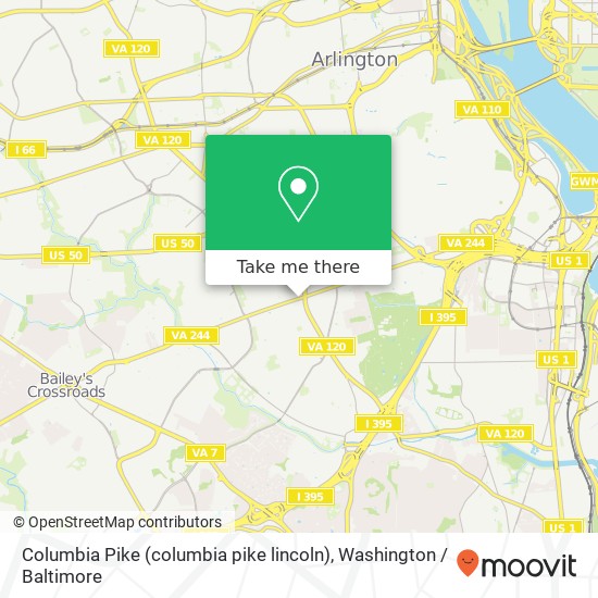 Columbia Pike (columbia pike lincoln), Arlington, VA 22204 map