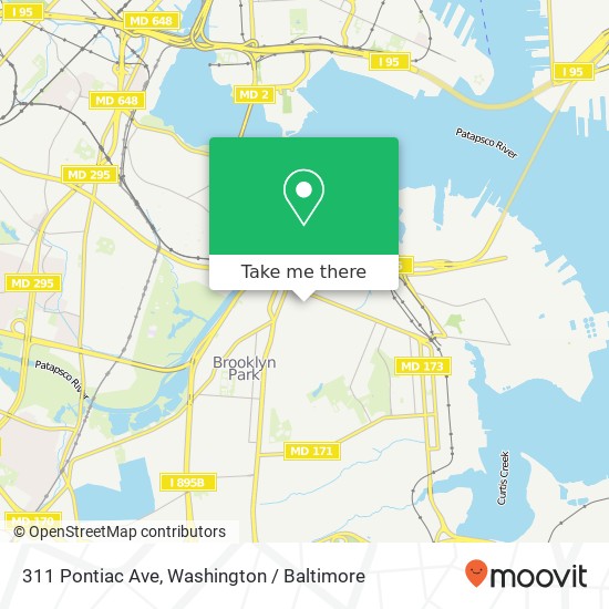 Mapa de 311 Pontiac Ave, Brooklyn, MD 21225