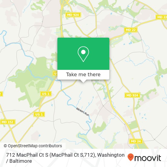 Mapa de 712 MacPhail Ct S (MacPhail Ct S,712), Bel Air, MD 21014