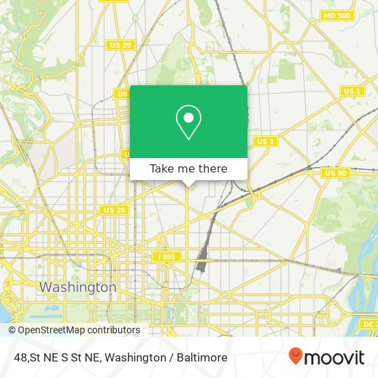 Mapa de 48,St NE S St NE, Washington, DC 20002