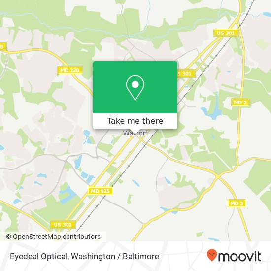 Eyedeal Optical, 3005 Leonardtown Rd map