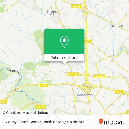 Mapa de Kidney Home Center, 2245 Rolling Run Dr