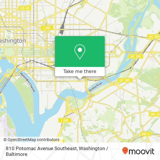 Mapa de 810 Potomac Avenue Southeast