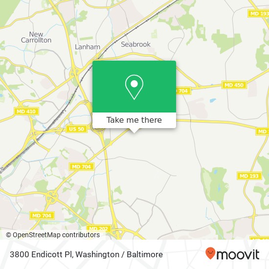 Mapa de 3800 Endicott Pl, Upper Marlboro, MD 20774