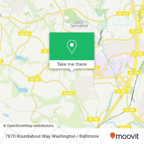 7870 Roundabout Way, Springfield, VA 22153 map
