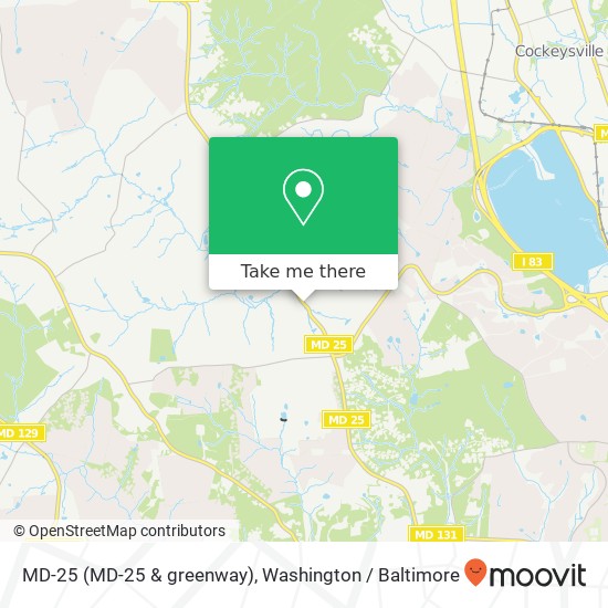 Mapa de MD-25 (MD-25 & greenway), Cockeysville, MD 21030