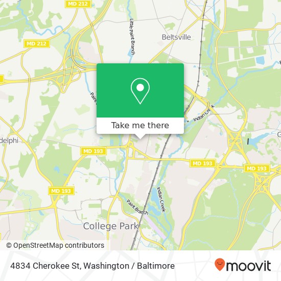 4834 Cherokee St, College Park, MD 20740 map