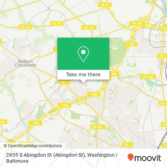 Mapa de 2855 S Abingdon St (Abingdon St), Arlington, VA 22206