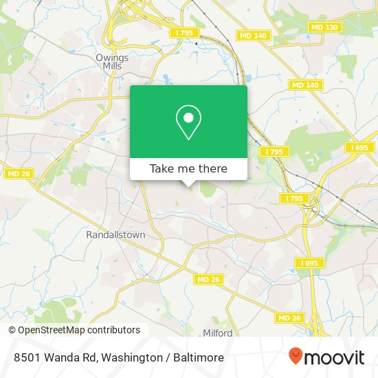 8501 Wanda Rd, Randallstown, MD 21133 map