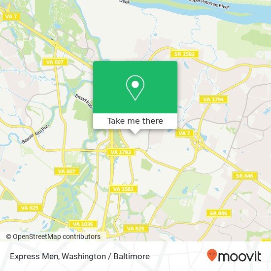 Express Men, Sterling, VA 20166 map