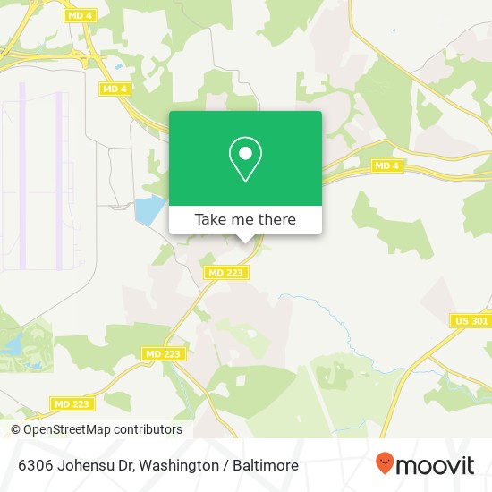 Mapa de 6306 Johensu Dr, Upper Marlboro, MD 20772