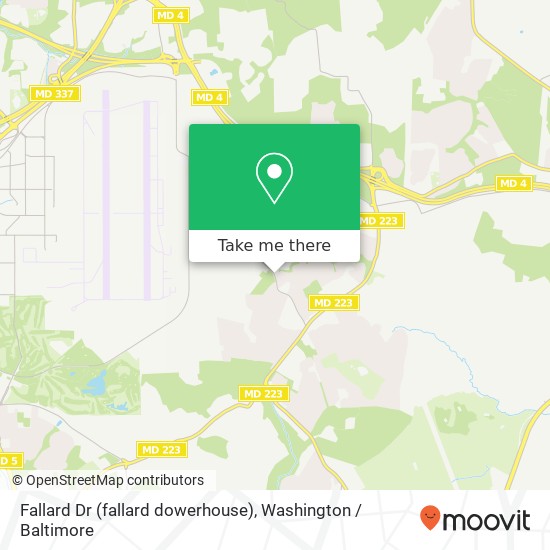 Mapa de Fallard Dr (fallard dowerhouse), Upper Marlboro, MD 20772