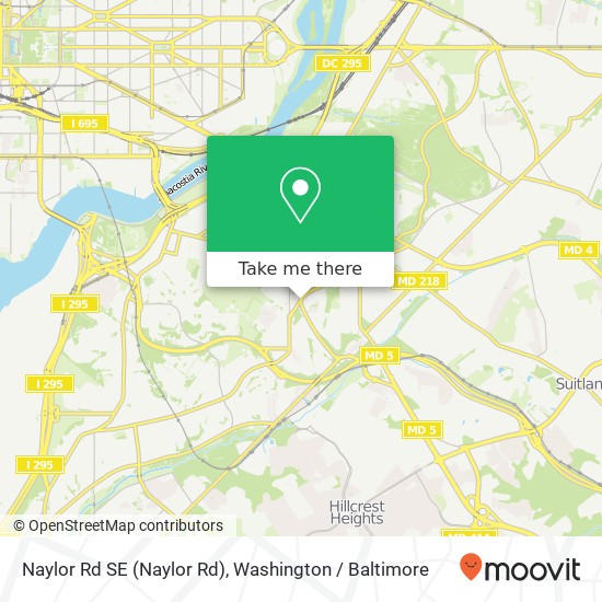 Mapa de Naylor Rd SE (Naylor Rd), Washington, DC 20020