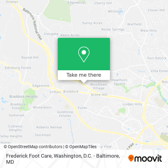 Frederick Foot Care map