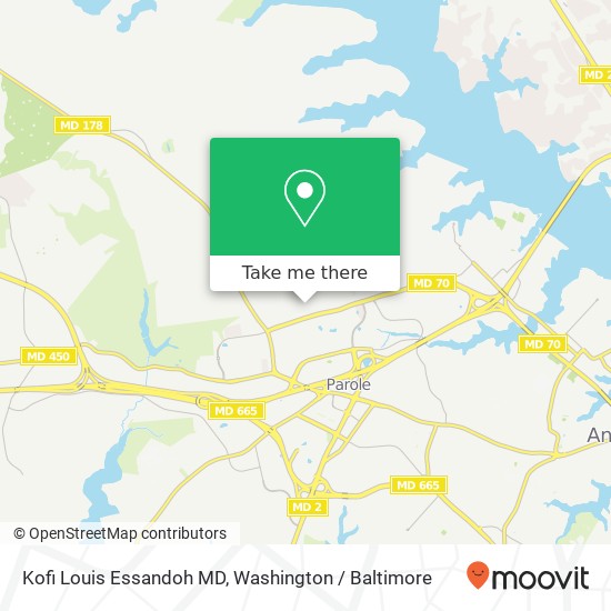 Mapa de Kofi Louis Essandoh MD, 888 Bestgate Rd