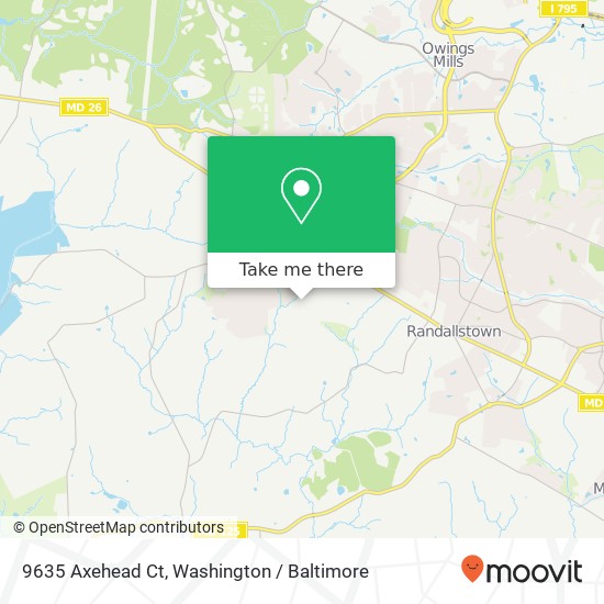 Mapa de 9635 Axehead Ct, Randallstown, MD 21133