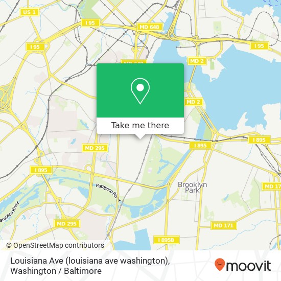 Mapa de Louisiana Ave (louisiana ave washington), Halethorpe, MD 21227