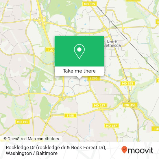 Rockledge Dr (rockledge dr & Rock Forest Dr), Bethesda, MD 20817 map