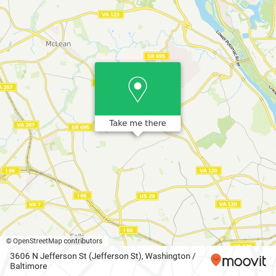 3606 N Jefferson St (Jefferson St), Arlington, VA 22207 map