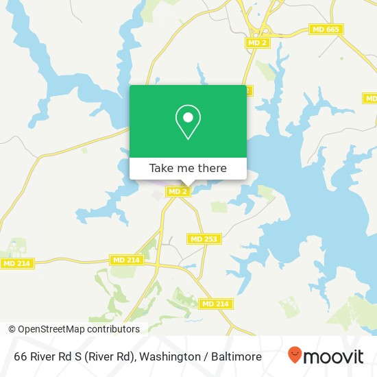 Mapa de 66 River Rd S (River Rd), Edgewater, MD 21037
