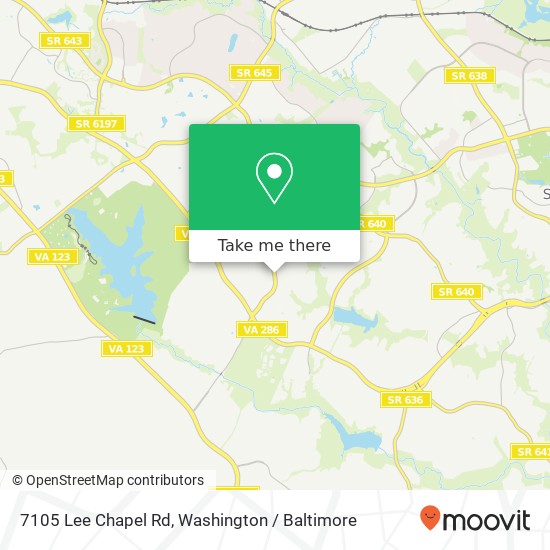 Mapa de 7105 Lee Chapel Rd, Burke, VA 22015